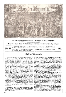 Aus der Heimath. Ein naturwissenschaftliches Volksblatt, 1861, No. 25.