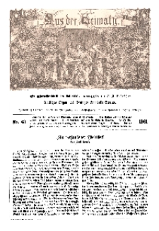 Aus der Heimath. Ein naturwissenschaftliches Volksblatt, 1861, No. 43.