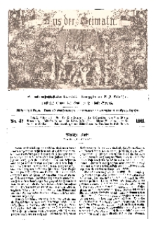 Aus der Heimath. Ein naturwissenschaftliches Volksblatt, 1861, No. 47.