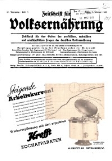Zeitschrift für Volksernährung, 17. Jg. 1942, H. 3.