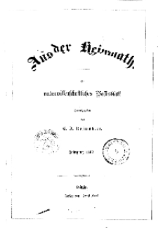 Aus der Heimath. Ein naturwissenschaftliches Volksblatt, 1862, No. 1.