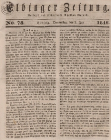 Elbinger Zeitung, No. 78 Donnerstag, 2. Juli 1846