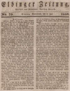 Elbinger Zeitung, No. 79 Sonnabend, 4. Juli 1846