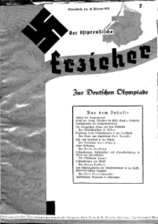 Der Ostpreussische Erzieher : das Schullandheim , 1935, H. 7.