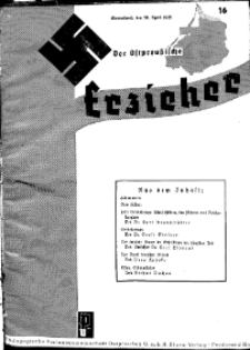 Der Ostpreussische Erzieher : das Schullandheim , 1935, H. 16.