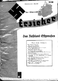 Der Ostpreussische Erzieher : das Schullandheim , 1935, H. 19/20.