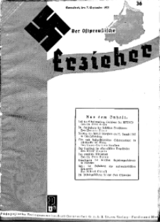 Der Ostpreussische Erzieher : das Schullandheim , 1935, H. 36.