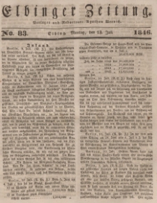 Elbinger Zeitung, No. 83 Montag, 13. Juli 1846