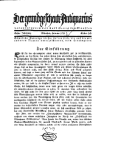 Der Grundgescheute Antiquarius, Jg. 1920, H. 1.