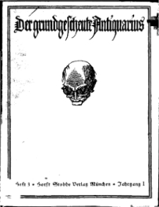 Der Grundgescheute Antiquarius, Jg. 1920, H. 3.