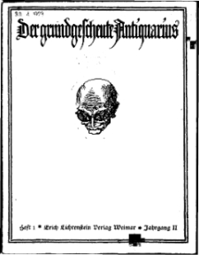 Der Grundgescheute Antiquarius, Jg. 1922, H. 1.