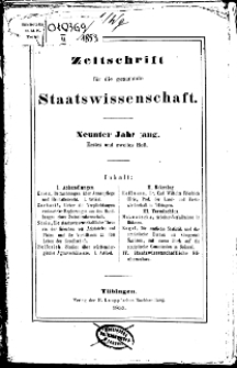 Zeitschrift für die gesammte Wissenschaft, 1853, H. 1/2.