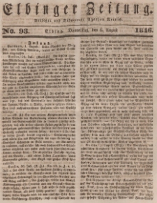 Elbinger Zeitung, No. 93 Donnerstag, 6. August 1846