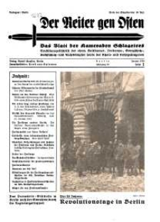 Der Reiter Gen Osten : das Blatt der Kameraden Schlageters, Jg. 10, 1939, H. 1.