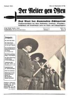 Der Reiter Gen Osten : das Blatt der Kameraden Schlageters, Jg. 9, 1938, H. 4.