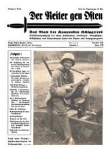 Der Reiter Gen Osten : das Blatt der Kameraden Schlageters, Jg. 9, 1938, H. 12.