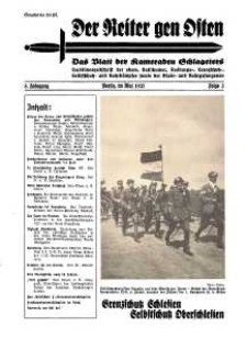 Der Reiter Gen Osten : das Blatt der Kameraden Schlageters, Jg. 8, 1937, H. 5.