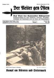 Der Reiter Gen Osten : das Blatt der Kameraden Schlageters, Jg. 8, 1937, H. 12.