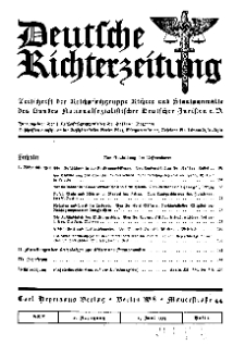Deutsche Richterzeitung, Jg. 27, 1935, H. 6.