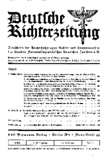 Deutsche Richterzeitung, Jg. 27, 1935, H. 7.