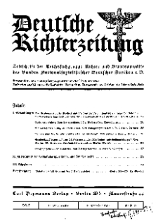 Deutsche Richterzeitung, Jg. 27, 1935, H. 10.