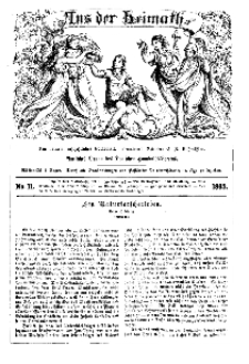 Aus der Heimath. Ein naturwissenschaftliches Volksblatt, 1863, No. 11.
