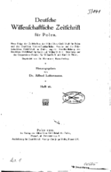 Deutsche wissenschaftliche Zeitschrift für Polen, 1929, H. 16.