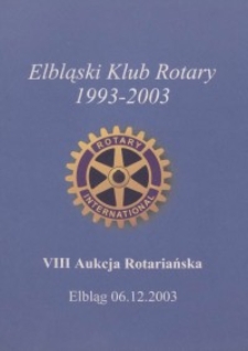 VIII Aukcja Rotariańska - katalog, 2003
