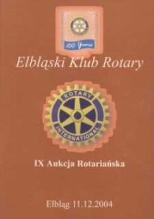 IX Aukcja Rotariańska - katalog, 2004