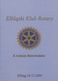 X Aukcja Rotariańska - katalog, 2005