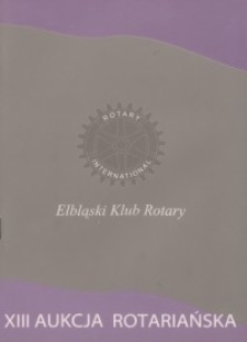 XIII Aukcja Rotariańska - katalog, 2008