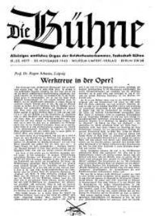 Die Bühne. Jg. [9], 1943, H. 21/22