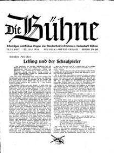 Die Bühne. Jg. [10], 1944, H. 13/14