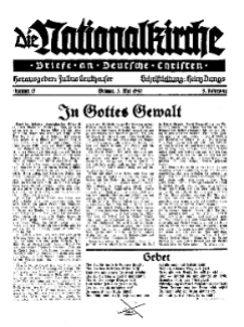 Die Nationalkirche : Briefe an Deutsche Christen, Jg. 9, 1940, H. 17.