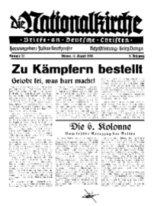 Die Nationalkirche : Briefe an Deutsche Christen, Jg. 9, 1940, H. 30.