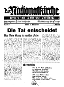 Die Nationalkirche : Briefe an Deutsche Christen, Jg. 9, 1940, H. 31.