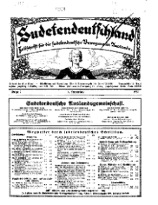 Sudetendeutschland : Zeitschrift für die sudetendeutsche Bewegung im Auslande, 1931, H. 7