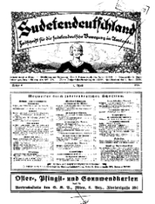 Sudetendeutschland : Zeitschrift für die sudetendeutsche Bewegung im Auslande, 1928, H. 4