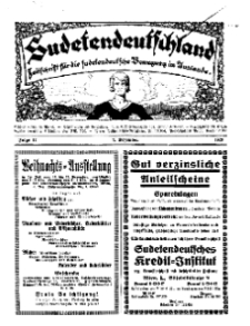 Sudetendeutschland : Zeitschrift für die sudetendeutsche Bewegung im Auslande, 1928, H. 12