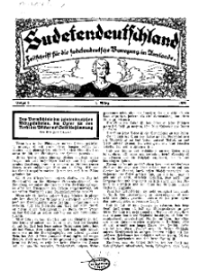 Sudetendeutschland : Zeitschrift für die sudetendeutsche Bewegung im Auslande, 1929, H. 3