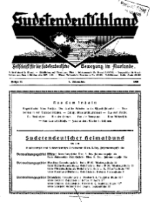 Sudetendeutschland : Zeitschrift für die sudetendeutsche Bewegung im Auslande, 1929, H. 11