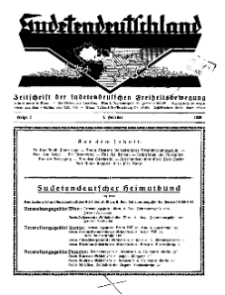 Sudetendeutschland : Zeitschrift für die sudetendeutsche Bewegung im Auslande, 1930, H. 2