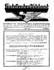 Sudetendeutschland : Zeitschrift für die sudetendeutsche Bewegung im Auslande, 1931, H. 2