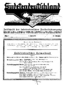 Sudetendeutschland : Zeitschrift für die sudetendeutsche Bewegung im Auslande, 1932, H. 6