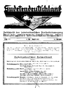 Sudetendeutschland : Zeitschrift für die sudetendeutsche Bewegung im Auslande, 1932, H. 7/8