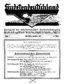 Sudetendeutschland : Zeitschrift für die sudetendeutsche Bewegung im Auslande, 1933, H. 9