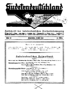 Sudetendeutschland : Zeitschrift für die sudetendeutsche Bewegung im Auslande, 1933, H. 10