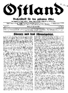 Ostland : Wochenschrift für den gesamten Osten, Jg. 15, 1934, Nr 3.