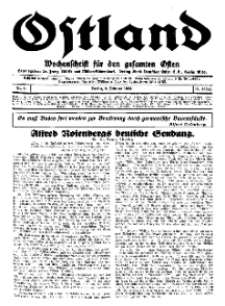 Ostland : Wochenschrift für den gesamten Osten, Jg. 15, 1934, Nr 6.