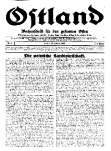 Ostland : Wochenschrift für den gesamten Osten, Jg. 15, 1934, Nr 8.